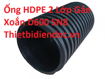 Ống HDPE 2 Lớp Gân Xoắn D600 SN8